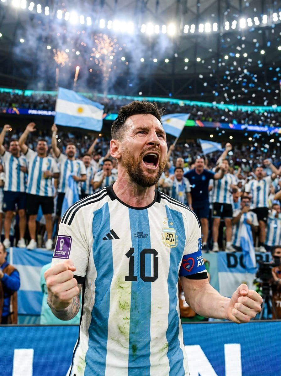 Lionel Messi goal celebration